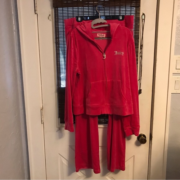 juicy couture tracksuit pink XXL in great used condition - Picture 1 of 9